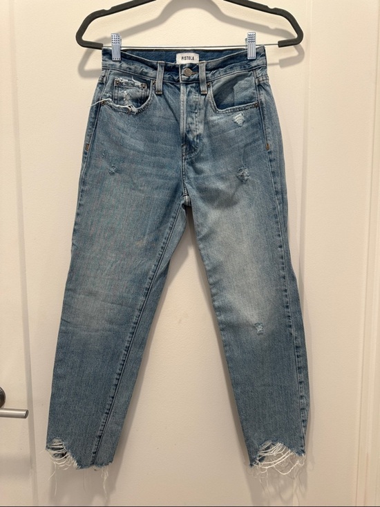 pistola Denim - Pistola Charlie Straight Jean With Raw Hem Size 24